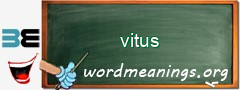 WordMeaning blackboard for vitus